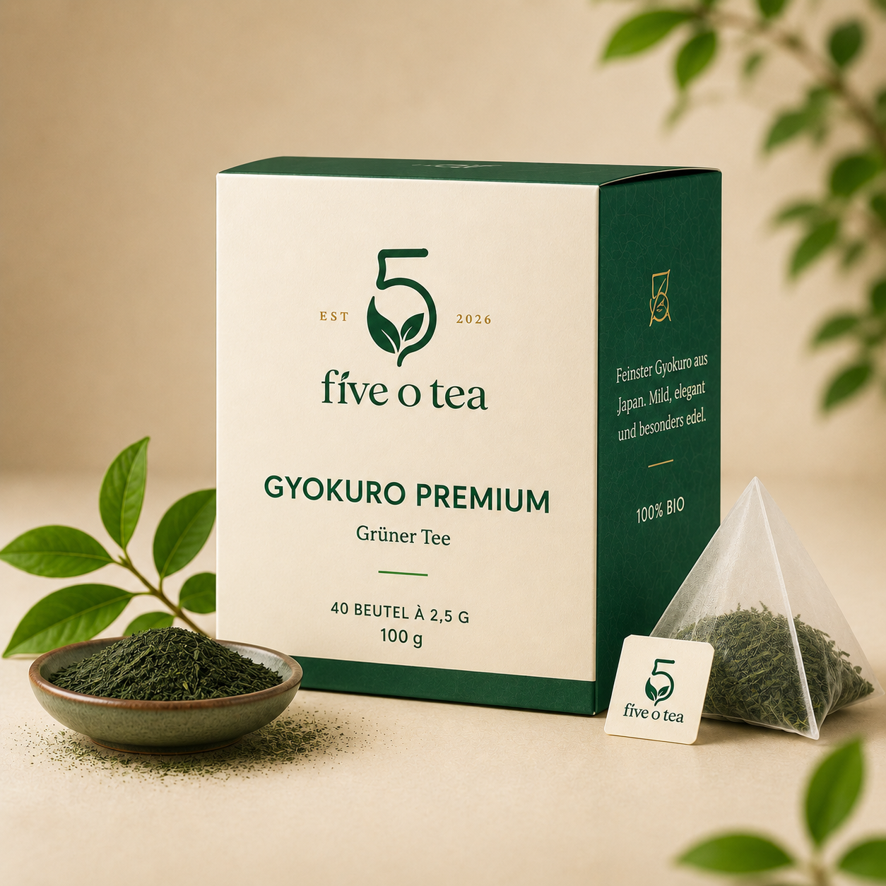 Gyokuro Premium Verpackung von Five O’Tea